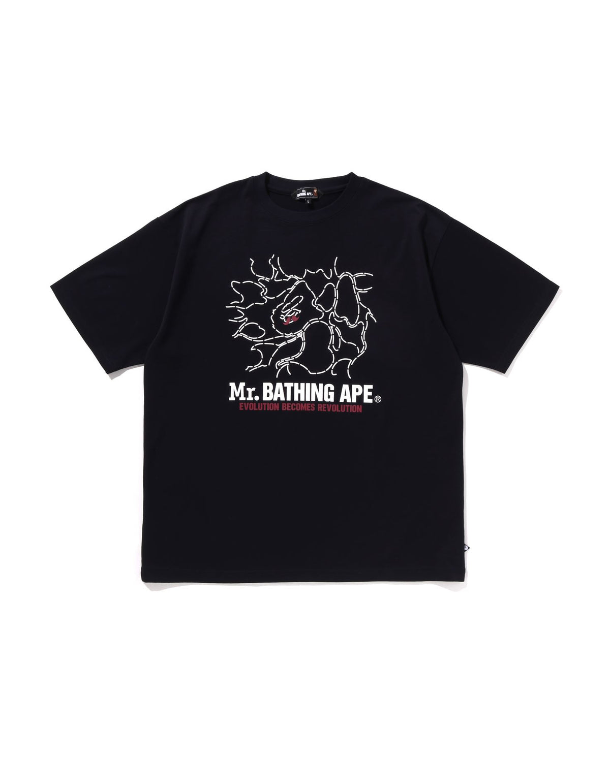 [COSCHIC]Moonface Retro Tee Retro College Vibe Tee Baggy