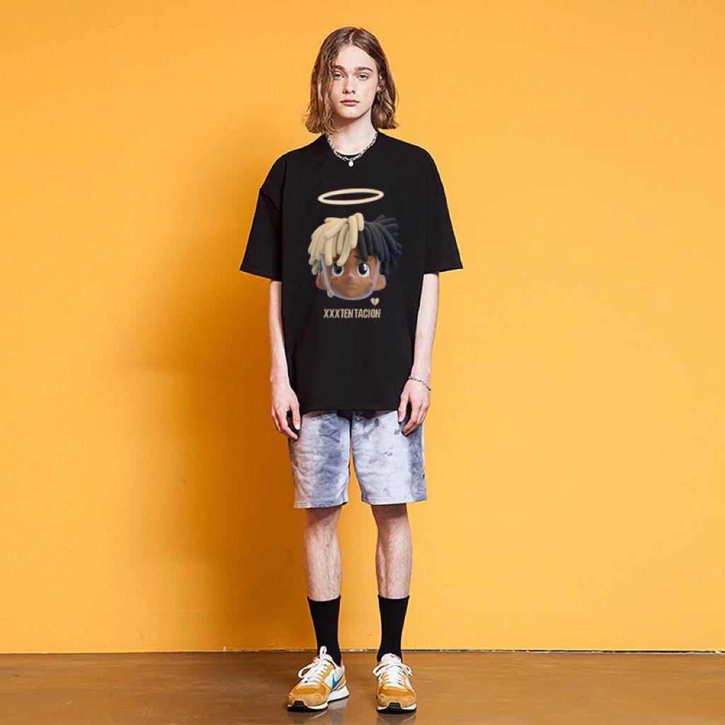 [COSCHIC]Heavyweight Trendy National Printed Cotton Tee