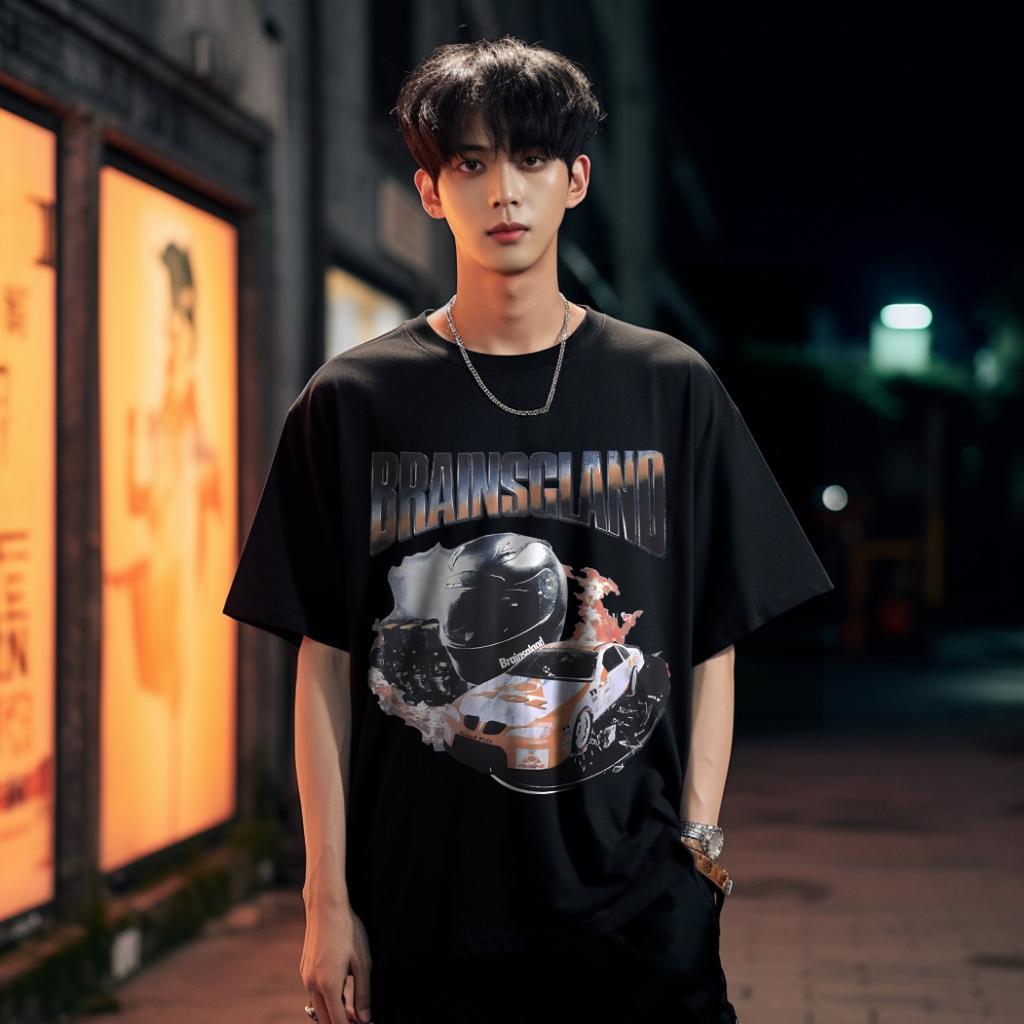 [COSCHIC]Karimake Brainsgland Oversize Cotton Tee