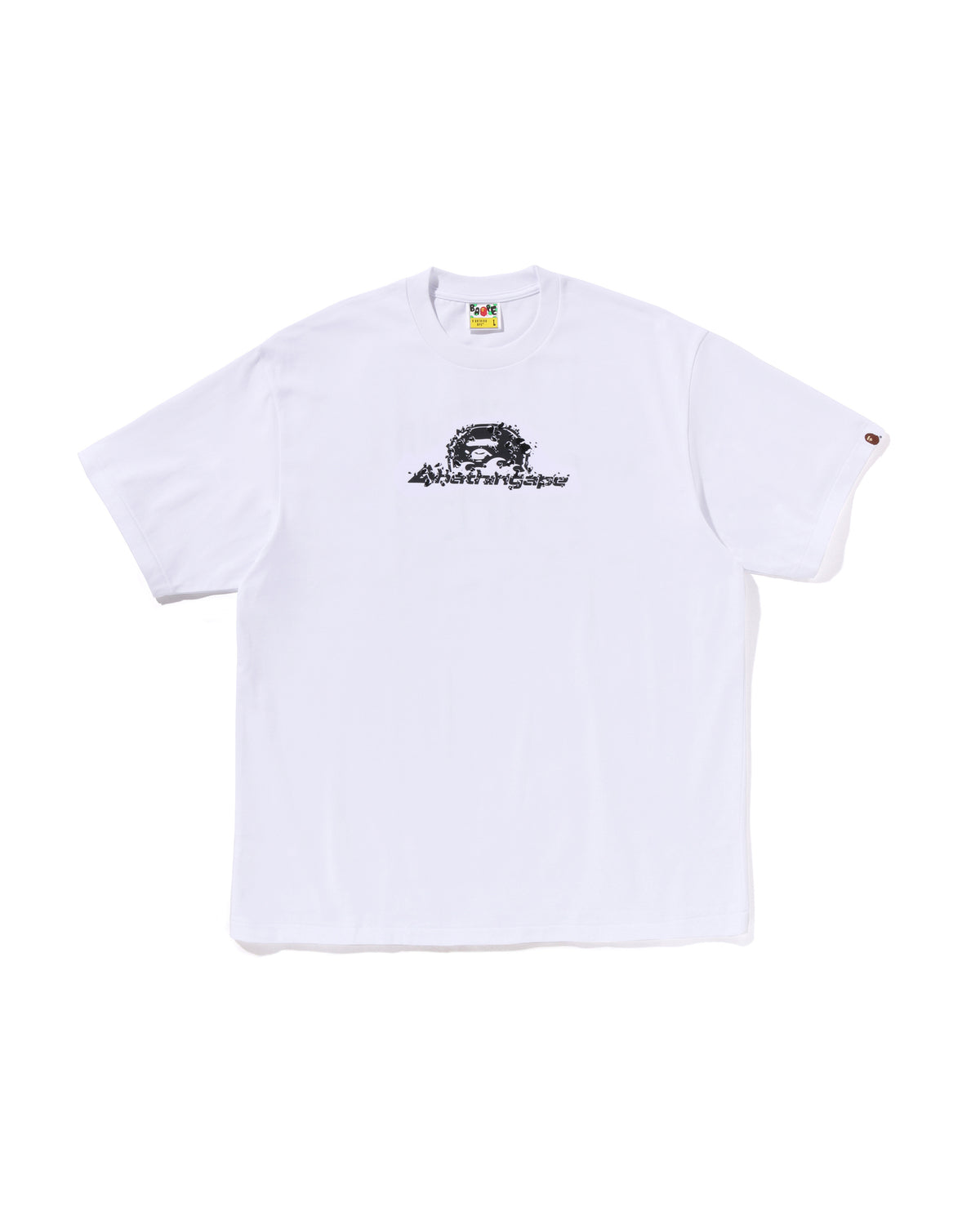 [COSCHIC]Moonface Urban Script Tee Bold Font Drip Shirt