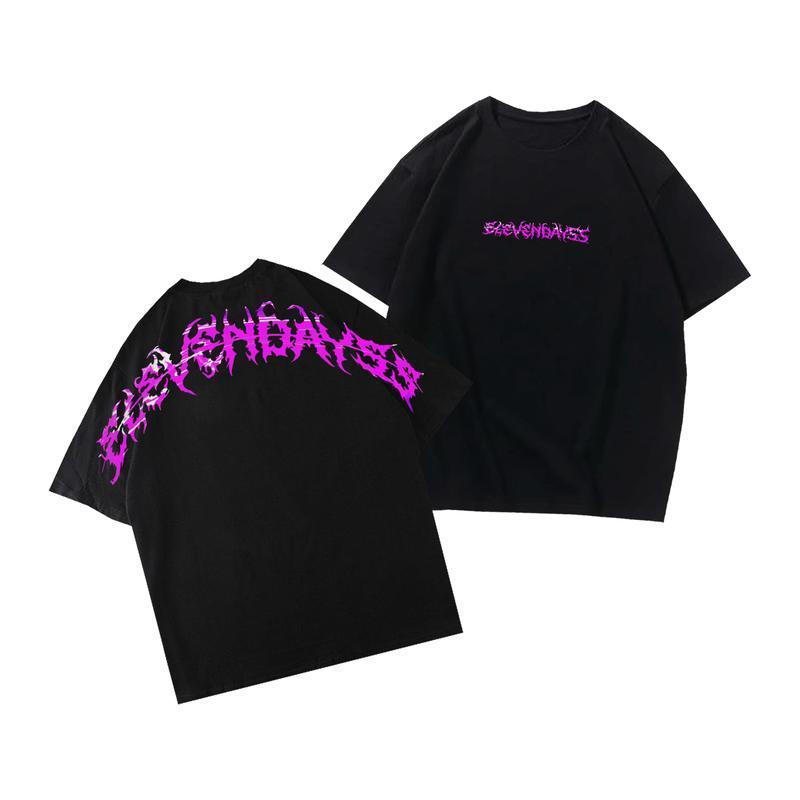 [COSCHIC]Elevendays Edgy Pink White Oversized T-Shirt