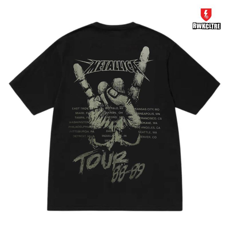 [COSCHIC]Kerosakan Metallic Cotton Oversize Street Tee