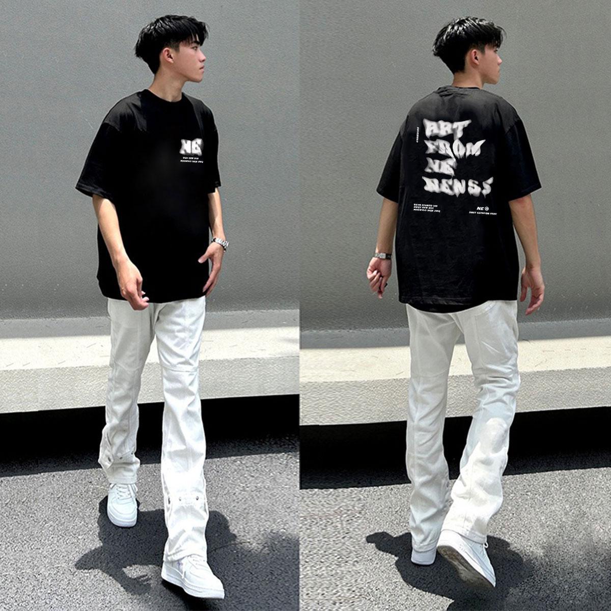 [COSCHIC]Ng Korean Oversized White Men¡¯s Casual Tee