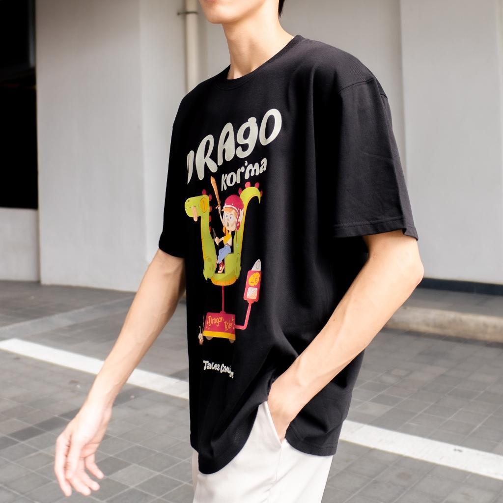 [COSCHIC]Drago Rider Hitam Oversized Unisex T-Shirt