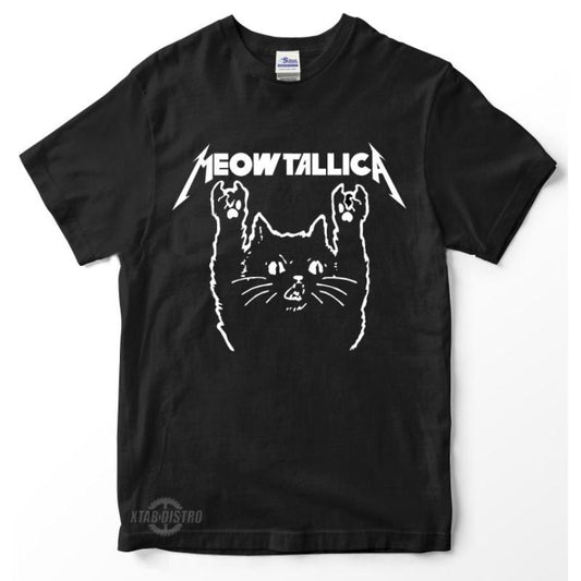 [COSCHIC]Meowtallica Band Premium Oversized Street Tee