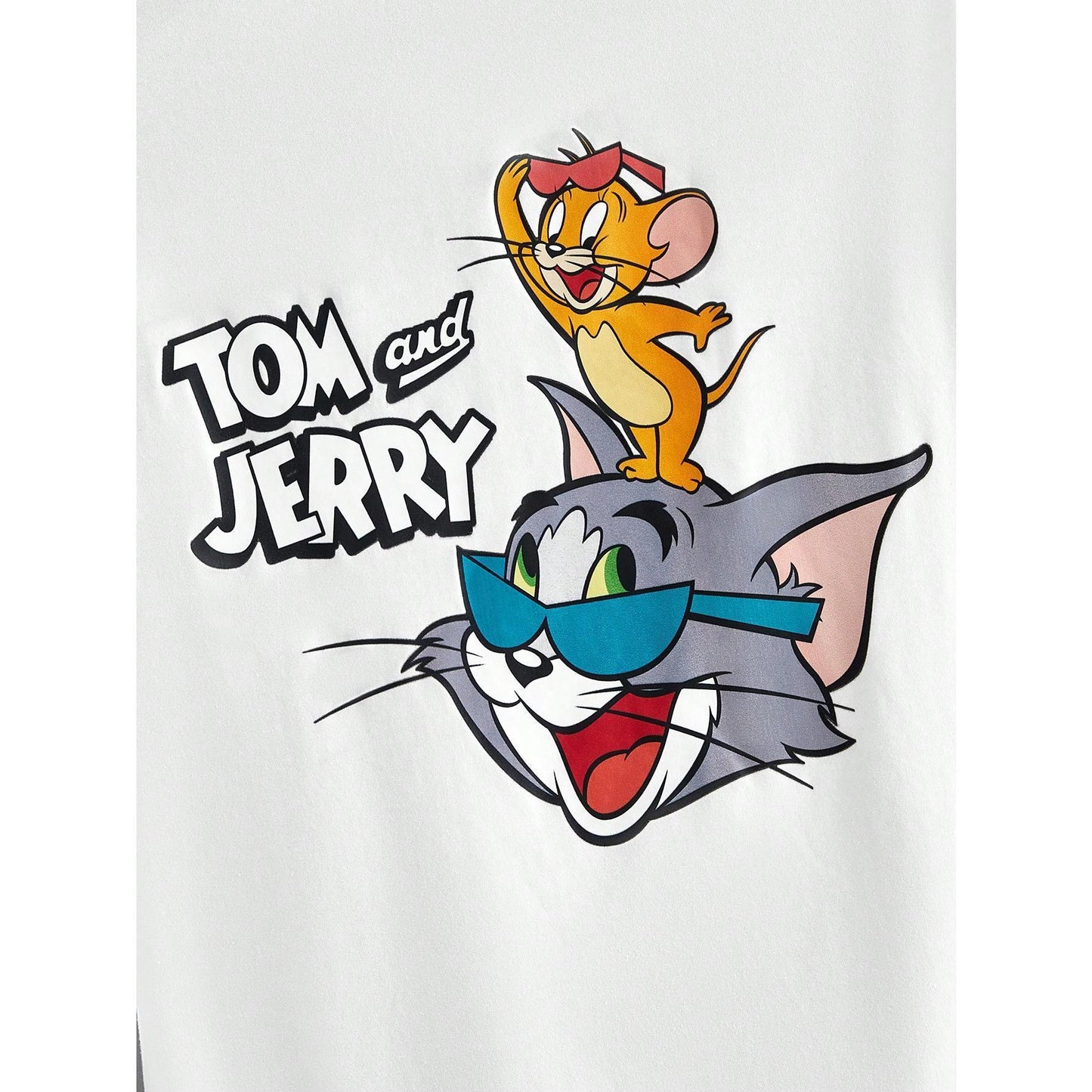 [COSCHIC]Tom & Jerry Cartoon Graphic Black Tee