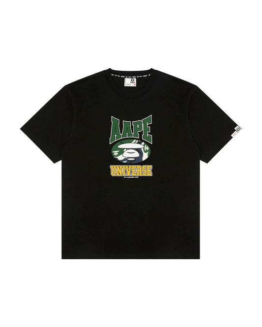[COSCHIC]Street Logo Print Tee Flannel Shirt Dude Nav