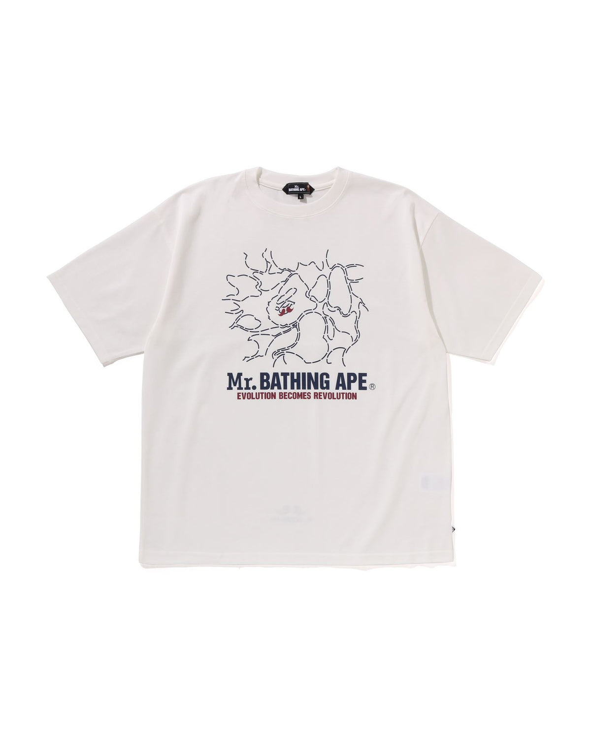 [COSCHIC]Moonface Retro Tee Retro College Vibe Tee Baggy