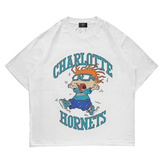 [COSCHIC]Megalast Charlotte Hornets Vintage Oversized Tee